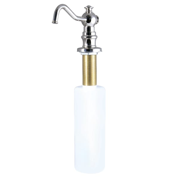 SD7606 Curved Nozzle Metal Soap Dispenser, Polished Nickel